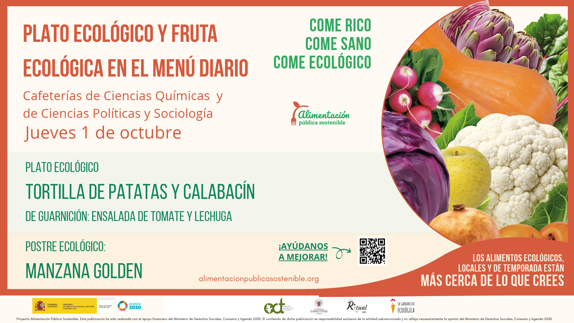 Jueves Verde, una nueva iniciativa para comer en el campus de manera rica, sana y ecológica